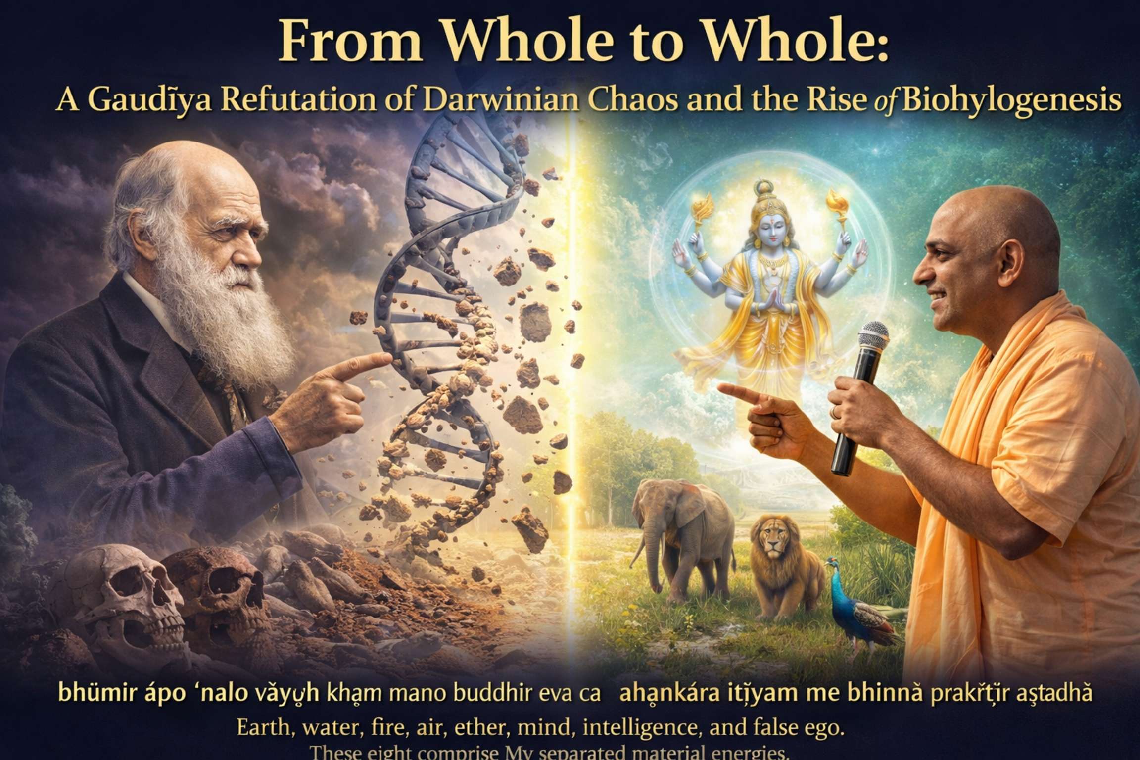 🧬 𝐅𝐫𝐨𝐦 𝐖𝐡𝐨𝐥𝐞 𝐭𝐨 𝐖𝐡𝐨𝐥𝐞: 𝐀 𝐆𝐚𝐮ḍī𝐲𝐚 𝐑𝐞𝐟𝐮𝐭𝐚𝐭𝐢𝐨𝐧 𝐨𝐟 𝐃𝐚𝐫𝐰𝐢𝐧𝐢𝐚𝐧 𝐂𝐡𝐚𝐨𝐬 𝐚𝐧𝐝 𝐭𝐡𝐞 𝐑𝐢𝐬𝐞 𝐨𝐟 𝐁𝐢𝐨𝐡𝐲𝐥𝐨𝐠𝐞𝐧𝐞𝐬𝐢𝐬